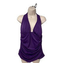 New Emerald Bay Womens Size 18 W Purple Swim Suit Top Shirt Beach Pool G... - £14.86 GBP