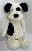 Jellycat Bashful Puppy Dog Soft Stuffed Animal Plush White Black Spots 17” - £15.17 GBP