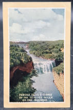 1911 Portage Falls &amp; Gorge of Genesee River Erie Railroad Postcard - $9.49
