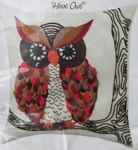 WonderArt Hoot Owl Stitchery Pillow Kit Creative Needlecraft 9131 Wonderart - $29.01