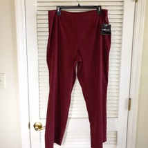 Sag Harbor Petite Pants Size 16P Merlot Side Zip Comfort Stretch Inseam ... - £13.50 GBP