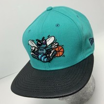 Men&#39;s New Era Cap NBA Charlotte Hornets Turquoise Black 9FIFTY Snapback Hat - $59.00