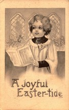 A Joyful EASTER-TIDE Postcard Gartner &amp; Bender Choirboy Singing - 1913 Bkc - £2.38 GBP