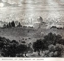 Moonlight On The Mount Of Olives 1909 Wood Engraving The Life Of Christ ... - £25.95 GBP