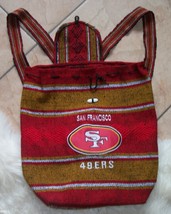 backpack San Francisco 49rs burlap backpack new - $21.12