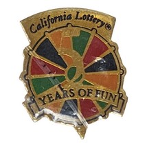 Vtg California Lottery Lapel Pin Years of Fun Golden State Gaming Memorabilia - $9.49