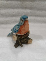 Vintage Malaysia Asia Birds Eastern Bluebird Figurine by Deutsche Noritake - £19.94 GBP