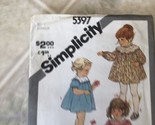 Simplicity 5397 Toddler&#39;s Dress Gathered to Yoke w Collar Variations Sz ... - $18.27