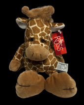 Russ Berrie Stretch Giraffe Brown Stuffed Animal Plush Beanbag Floppy Be... - $39.95