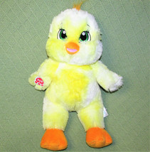 Build A Bear YELLOW CHICK Stuffed Duck 16&quot; Green Eyes Orange Feet Beak 2... - $13.50