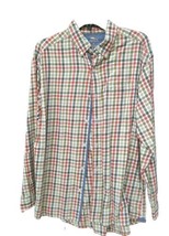 Bob TimberlakevMen&#39;s All Cotton Oxford Classic Fit Plaid Long Sleeve Shirt Med - £9.75 GBP