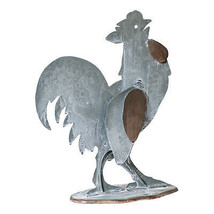 Metal Rooster in Weathered Zinc Country Farmhouse Decor - £47.14 GBP