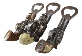 Pack Of 3 Western Cowboy Six Shooter Revolver Gun Pistols Beer Bottle Op... - $26.99
