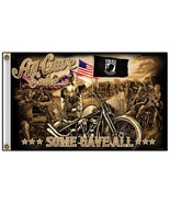 DELUXE BIKER FLAG POW MIA VETERAN FL776 3x5 bikers item flags NEW MOTORC... - $327.24 MXN