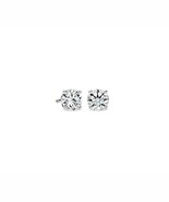 0.70ctw Round Lab Grown Diamond Push Back Stud Earrings 14K White Gold - $336.59