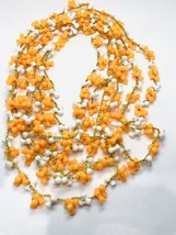 Vintage orange and white lucite two long necklace 54” - £23.76 GBP