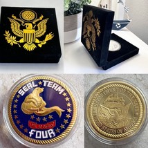 Seal Team 4 FOUR- Us Navy Naval Special Warfare Usn Group Challenge Coin W Case - £15.81 GBP
