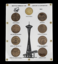 1962 Seattle World&#39;s Fair Century 21 Expo Official Bronze Medals Set of 9 - $365.69