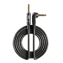 Azor Pro Audio Guitar Cable 20Ft With Dual Mute, Right Angle To Straight,Black - $37.92