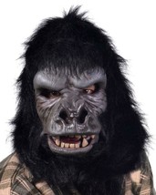 Gorilla Mask Two Bit Roar Primate Ape Moving Mouth Halloween Costume Party M4507 - £66.48 GBP