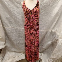 CAbi Women&#39;s Long Pink Animal Print Dress, Size M - £27.58 GBP