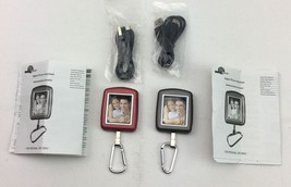 Digital Decor Picture Keychain Frame Red Silver User Manual Cord - £15.94 GBP