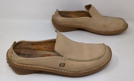 Born Slip On Loafers Mules Comfort Shoes Leather B2042 Tan Womens 7.5 M - $29.10