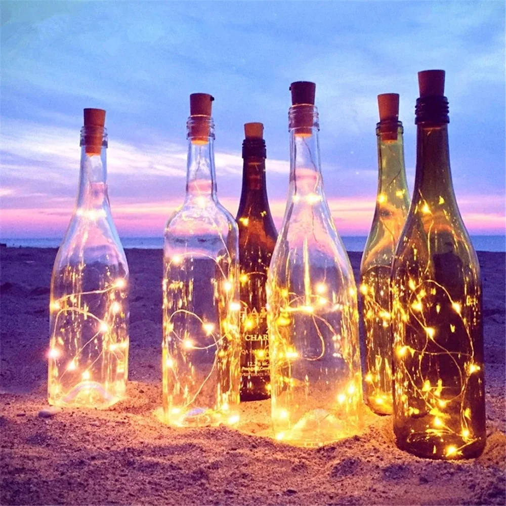 Wine Bottle Stopper Copper Wire Light LED Light String Romantic Versatil... - $7.93