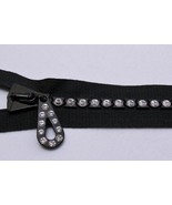 Black Zipper - 4&quot; Closed Bottom Placket Rhinestones Swarovski® Crystals ... - $15.95