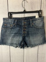 Luckly Brand Woman Denim Dark Wash Jeans Shorts Frayed Size(0/25) NEW w/... - £19.11 GBP