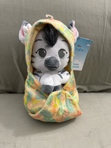 Disney Parks Animal Kingdom Baby Zebra in a Hoodie Pouch Blanket Plush Doll NEW
