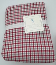 Pottery Barn Kids Plaid Flannel Duvet Cover Twin Size Red Gray White Bra... - $58.79