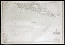 Nautical Map Port Moresby to Cape Deliverance South Pacific Coral Sea 1975 - £49.99 GBP