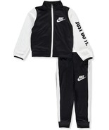 NWT $48 Nike Boys 2-Piece Tracksuit Black White Boys Sz 6 - €28,74 EUR