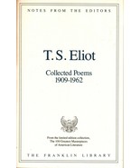 Franklin Library Notes from the Editors T. S. Eliot Collected poems 1909... - $7.69