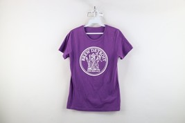 Vtg Y2K Streetwear Womens Medium Spell Out Brew Detroit Michigan Beer T-... - $29.65