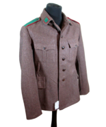 Vintage Soviet Era Bulgarian military jeep jacket blazer coat army wool green tr - $40.00 - $50.00