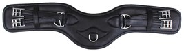 Horse English Black Padded Leather Comfort Contoured Dressage Girth 97MI... - $1,716.52 MXN
