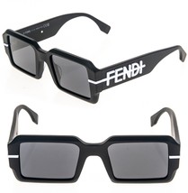 Fendi Fendigraphy Hobo Logo 40073 Black White Fashion Square Sunglasses FE40073U - £465.21 GBP