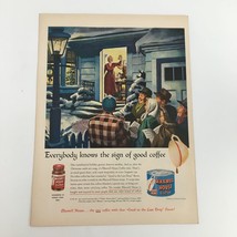 1950 Maxwell House Roasted Instant Coffee Vintage Print Ad - $12.83