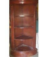Beautiful Cherry Finish Corner Vitrine Display Shelf - LARGE SIZE - MAJE... - $542.71 CAD
