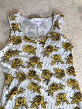 LULAROE DRESS Yellow Rose Polka Dot Print  SIZE medium Sundress - $25.96