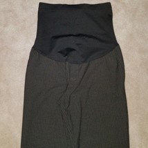 Liz Lange Maternity Target Pinstripe Pants Black Brown Stripes Full Pane... - £15.78 GBP
