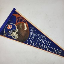 Vintage 1996 Denver Broncos AFC Western Division Champions 30” Pennant Bar Flag - £25.52 GBP