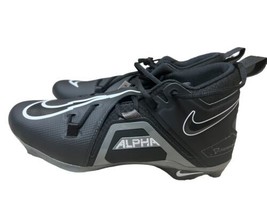 Nike Alpha Menace Pro 3 Men&#39;s Size 11.5 Black White Football Cleats CT6649-001 - £39.49 GBP