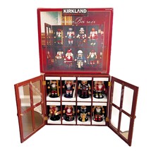 Kirkland Nutcracker Wooden Display Case 8 Figurines Original Box Christmas Decor - £80.17 GBP