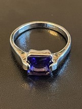 Purple Cubic Zirconia S925 Silver Woman Ring Size 9.5 - £10.26 GBP
