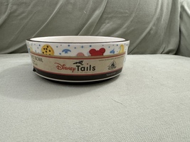 Disney Parks Tails Mickey Mouse Snack Pattern Ceramic Pet Dish NEW Retired image 2