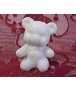 BOYD GLASS FUZZY THE BEAR MILK WHITE 3&quot; HIGH B IN DIAMOND 2nd FIVE YEARS - £11.47 GBP