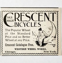 Crescent Bicycles Western Wheel 1897 Advertisement Victorian Bikes ADBN1rrr - £10.24 GBP